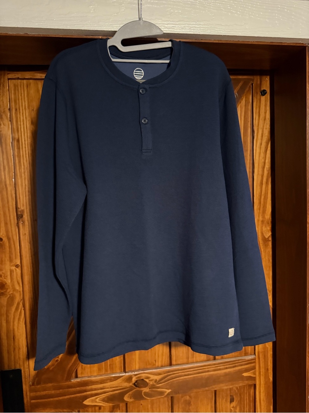 Marine Layer Navy Long-Sleeve Waffle Henley Size XL NWOT